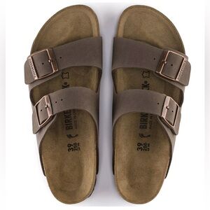 Birkenstock Arizona Burkibuc Sandals Slide Size 43 in Mocha